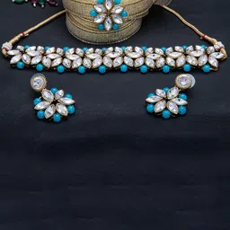 VIPY HANGER Stone-Studded & Beaded Jewellery Set-image-2