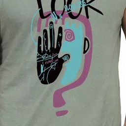 SLOWLORIS Pack Of 2 Printed Combed Cotton Gym Vests image 2