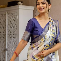Mitera Ethnic Motifs Printed Zari Saree-picture-9