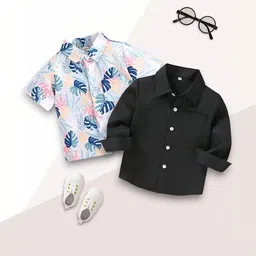 VANI COUTURE Boys Floral Printed Casual Shirt image 4