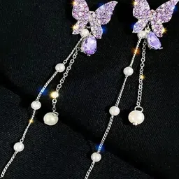 adornity Silver Planets Women Blue Earrings-picture-17