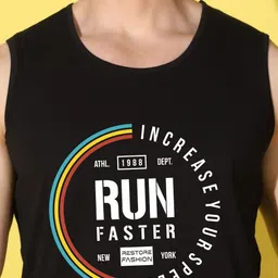 WOOSTRO Men Pack of 2 Typography Printed Round Neck Cotton Slim Fit Sports T-shirts image 2