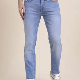 JADE BLUE Men Slim Fit High-Rise Light Fade Stretchable Jeans-image-49