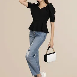 Mast & Harbour Women Solid Regular Top image 2