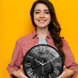 RANDOM Black Printed Traditional Wall Clock image 4