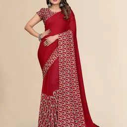Moda Rapido Floral Poly Georgette Saree-picture-18