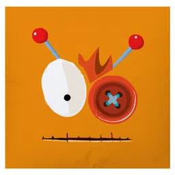 Stybuzz Eyes And Mouth Cushion Cover - Orange image 3