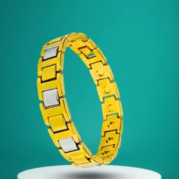 RKB Sales Men Stainless Steel Gold-Plated Antique Link Bracelet-image-13