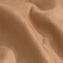 Oyvu Brown Self Design Cotton 300 TC King Fine Bedsheet & 2 Pillow Covers 108 x 108 Inch image 3