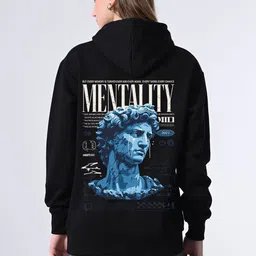 OWL MINK Women Printed Hooded Sweatshirt image 5