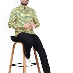 Valencia Fashion Men Ethnic Motifs Printed Indie Prints Kurta image 5