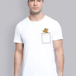 Free Authority Tom & Jerry Printed Round Neck Short Sleeves Pure Cotton T-shirt-picture-23
