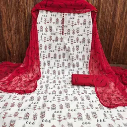 SHADOW & SAINING Printed Unstitched Dress Material image 3