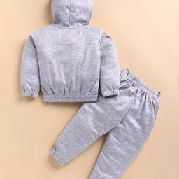 LACKii DOLL Girls Printed Hooded Sweatshirt With Pyjamas image 3