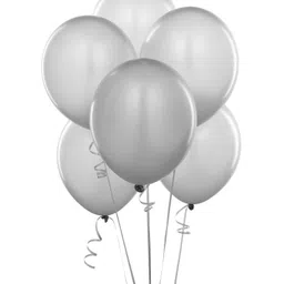 Balloon Junction Metallic Balloons Pack of 50 - Silver image 4