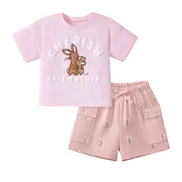 StyleCast x Revolte Girls Printed Pure Cotton T-Shirt With Shorts-image-22