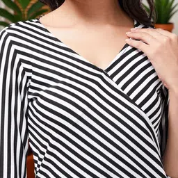 KYVO Striped Wrap Top image 4
