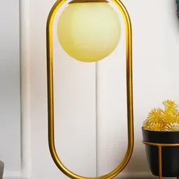 THREADVIBE LIVING Gold-Toned Metal Cylindrical Shaped Table Lamp-picture-10