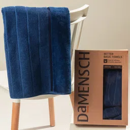 DAMENSCH 2 Pcs Blue 500 GSM Cotton Bath Towels-picture-12