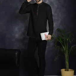 Fifth U Men Black Kurta image 2