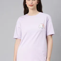 TWIN BIRDS Women Graphic Printed Oversized Cotton T-shirt-picture-28