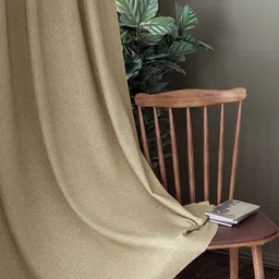 Nefertiti Home Brown Set of 2 Floral Black Out Door Curtain image 2