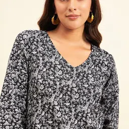NEESH Floral Print Puff Sleeve Top image 3