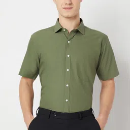 MARK & ALBERT Men Slim Fit Opaque Casual Shirt-picture-36