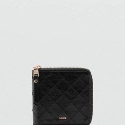 MANGO Women Quilted Zip Around Wallet-picture-2