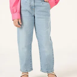 One Friday Girls Classic Regular Fit High-Rise Light Fade Stretchable Jeans-picture-11