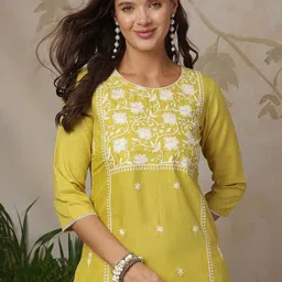 Uparna Cotton Women Kurtas-image-21