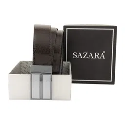 SAZARA Men Textured Leather Reversible Belt-image-53