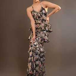 Luxe Weaves Printed Layered Maxi Dress image 1