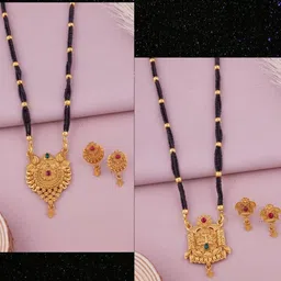 Bhanu diam Women Pack Of 2 Gold Plated Jewellery Set-picture-24