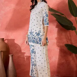 Sangria Printed Pure Cotton Tunic & Trousers Co-Ords image 5