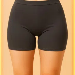 UllasPemium Women Pack of 2 Solid Mid-Rise Cotton Blend Boy Shorts image 3