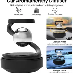 wleworldlookenterprises ™ Rotating Solar Aroma Car Air Freshener, Stylish Dashboard Perfume Diffuser Car Fresheners Unique Rotatable Fragrance Diffuser Car Interior Decoration Air Purifier-picture-17
