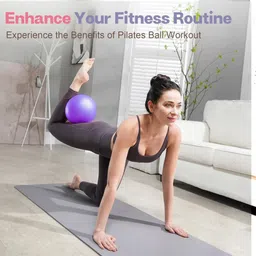 shopeleven Soft Pilates Yoga Ball for Core Strength, Balance & Home Fitness , Exercise Gym Ball image 3
