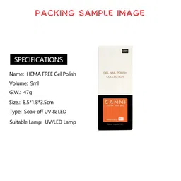 CANNI UV LED Color Nail Gel Polish 9ml - 9004 image 2