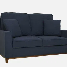 woodsworth from pepperfry Diego Fabric 2 Seater Sofa In Navy Blue Colour image 4