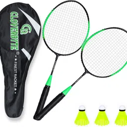 miniblitz Exotic Green Kids Racket with 3 Shuttlecock And Cover For Kids Badminton Kit-picture-10
