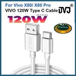 DVJ USB Type C Cable 8 A 1.2 m ORIGNAL CERTIFIED USB Type C Cable 8 A 1 m CERTIFIED 8 AMPERE 120W SUPER FAST FLASH CHARGING SUPPORT USB A TO TYPE C DATA CABLE FOR VIVO iQOO VIVO VIVO X90 X80 X70 X50 Pro V27 V25 iQOO 11 10 9 8 7 6 Z7 Z5 Flash Charge Charger Type C USB FastCharging Data Cable /Vivo X80 /FLASH CHARGE 2.0 TYPE-C USB FAST CABLE(0NLY DATA CABLE) 120WATT (Compatible with VIVO 18 /33W / 44W / 66W / 80W /120W FAST CABLE, Authentic 120w Flash Charging Data Cable For All Vivo Type C Mobiles, One Cable) 120WATT-picture-14