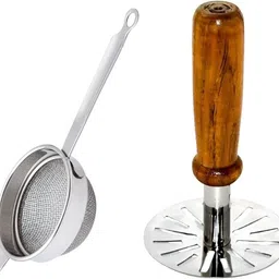 raaj goods Tea Strainer & Potato Masher Combo Kitchen Tool Set-picture-29