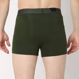 UnderJeans by Spykar Pack Of 2 Trunks UJNTPTC004BLACKOLIVE image 2