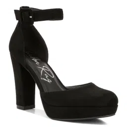 London Rag Black Inigo Interchangeable Ankle Strap Sandal Heels-picture-14