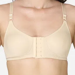 VStar Beige Solid Front Open T-Shirt Bra image 4