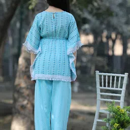 Cutiekins Girls Striped Kaftan Kurta with Palazzos image 2