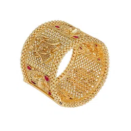 Peora American Diamond Gold-Plated Kada Bracelet image 4
