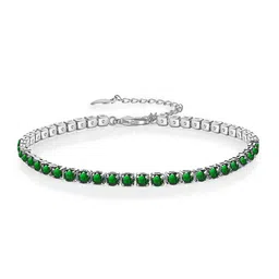 Designs & You Women Silver-Plated Cubic Zirconia Link Bracelet image 4