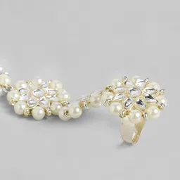 Peora Kundan Gold-Plated Link Bracelet image 4